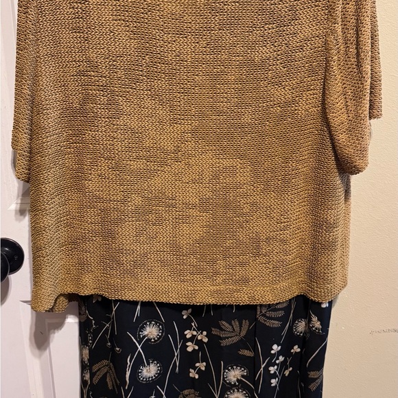 Jessica Howard Vintage Black Multi Sleeveless Dress Lightweight Jacket Sz 16 - Picture 3 of 16